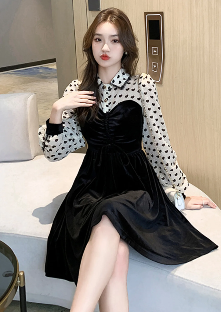 black long sleeve dress